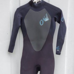 O'Neill black ladies wet suit 3mm thickness Size 4